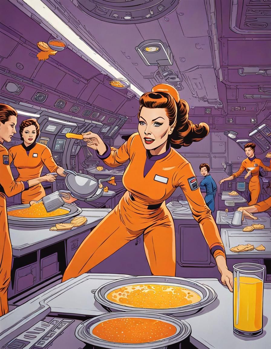 Star Trek Alien Cook Cleans Up in Zero Gravity