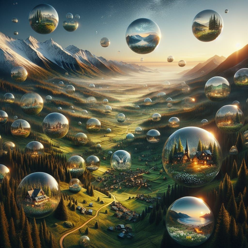 Magical Valley of Floating Miniature Worlds