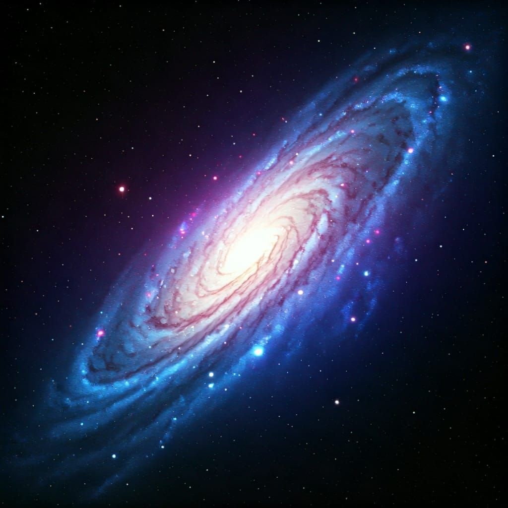 Rare Galaxy with Intricate Stars as Matte Painting