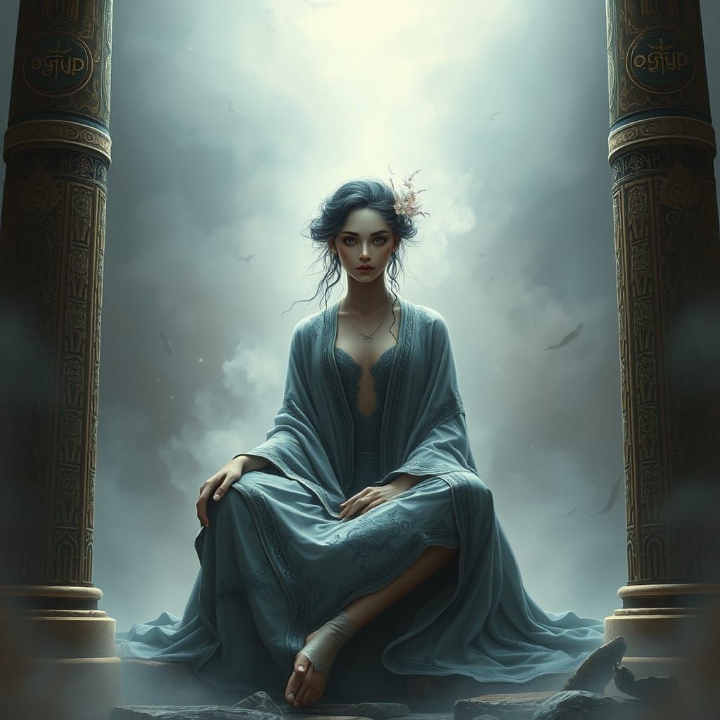 Surreal Mystic Embodies Inner Wisdom and Spiritual Insight