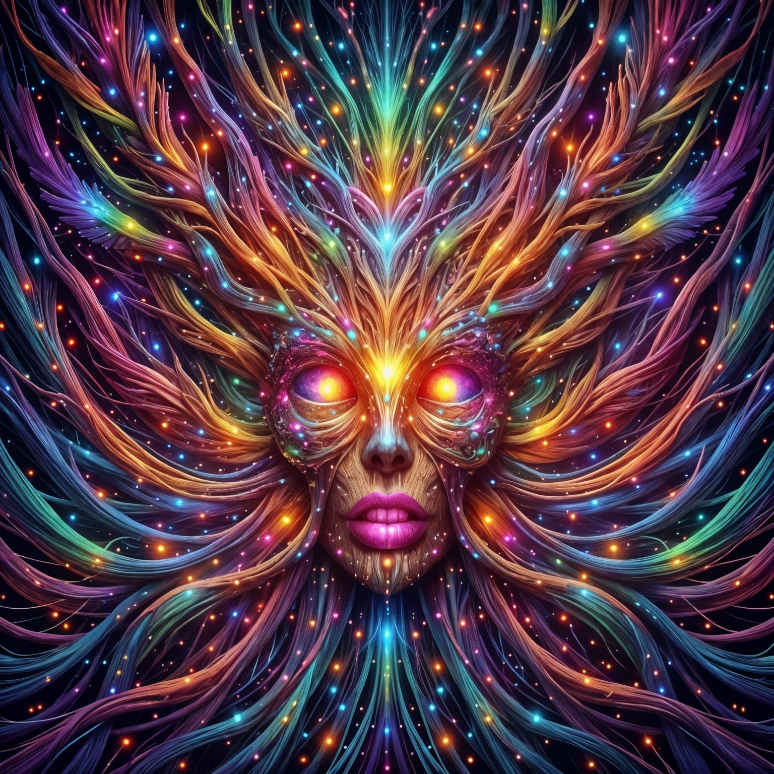 Ethereal Quantum Quasar in Neo-Flux Gothic Style