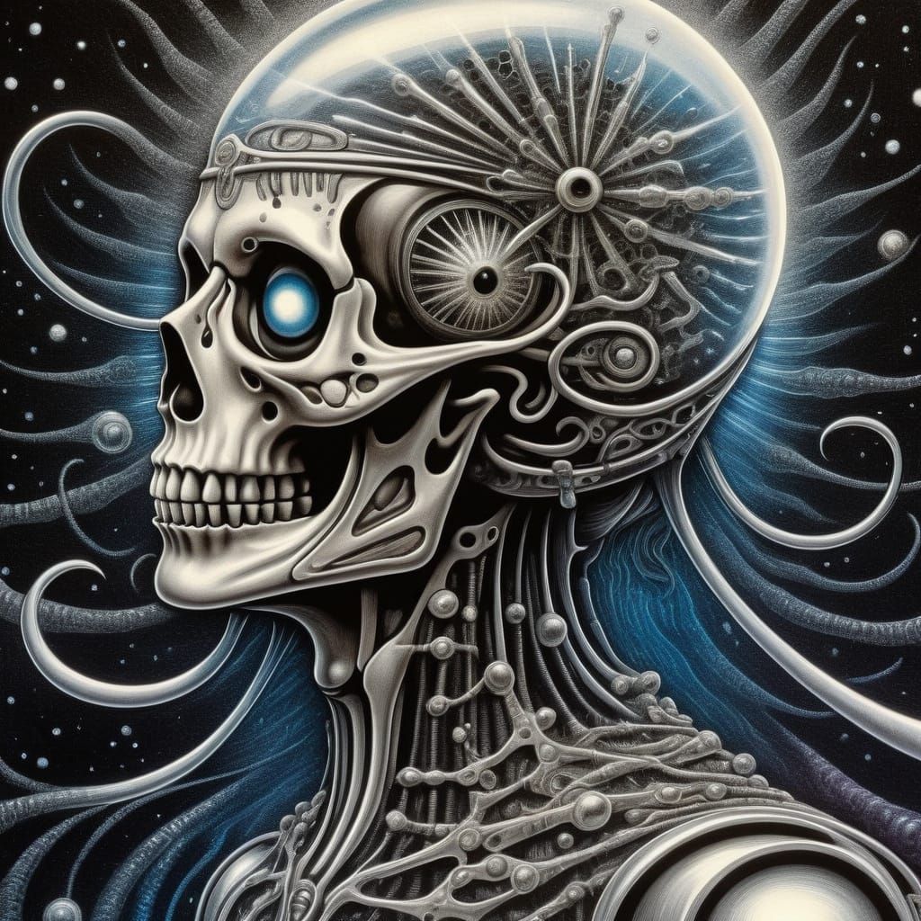 Ferrofluid Android Goddess in Hyper-Realistic Digital Art