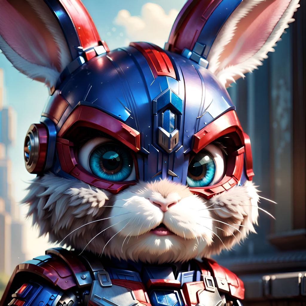 Chibi Bunny as Optimus Prime Portrait