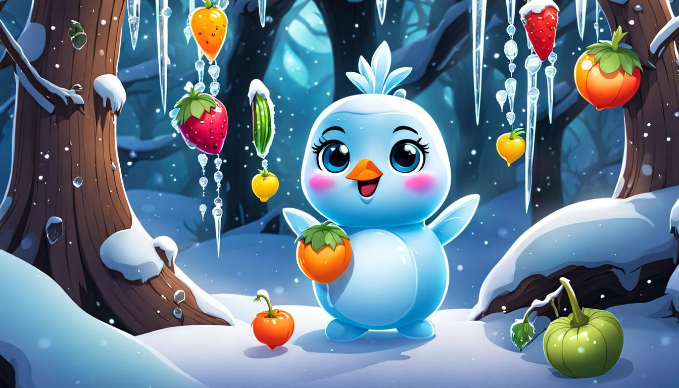 Chibi Fruits Explore a Frozen Jungle