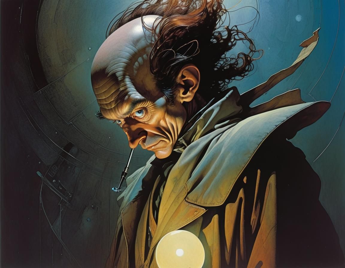 Surreal Portrait Inspired by Moebius and Dali