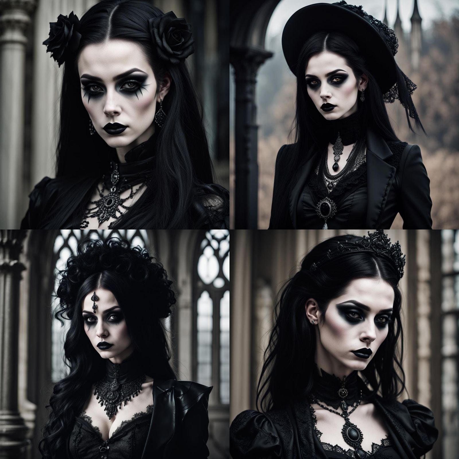 Sophisticated Gothic Beauty Portrait