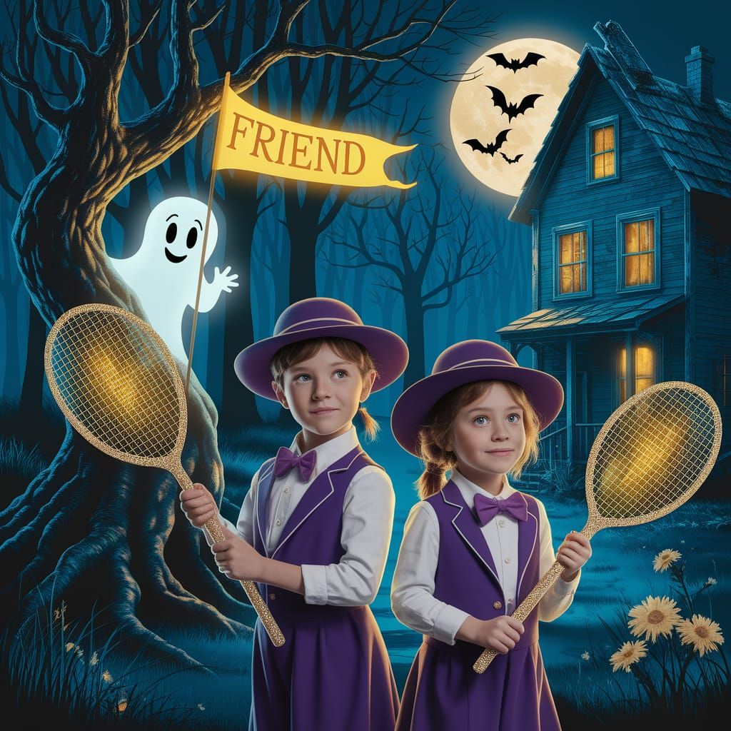 Ghostly Forest Adventure with Young Detectives