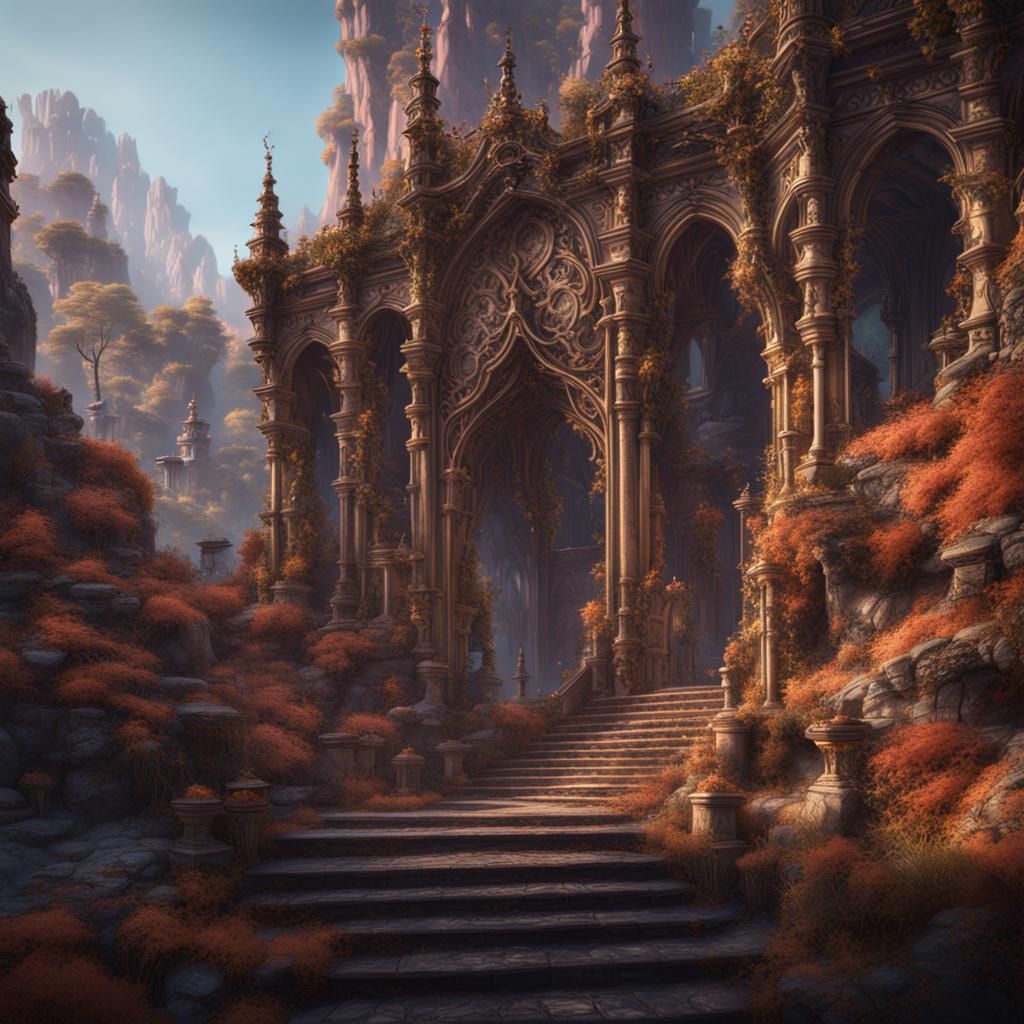 Fantastical Matte Painting in Deep Color