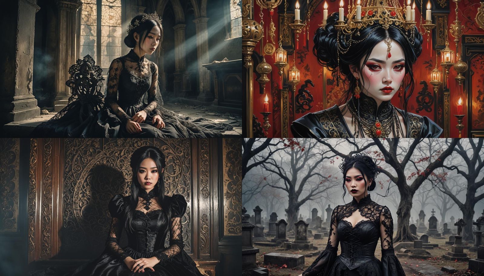 Goth Asian Girl Portrait