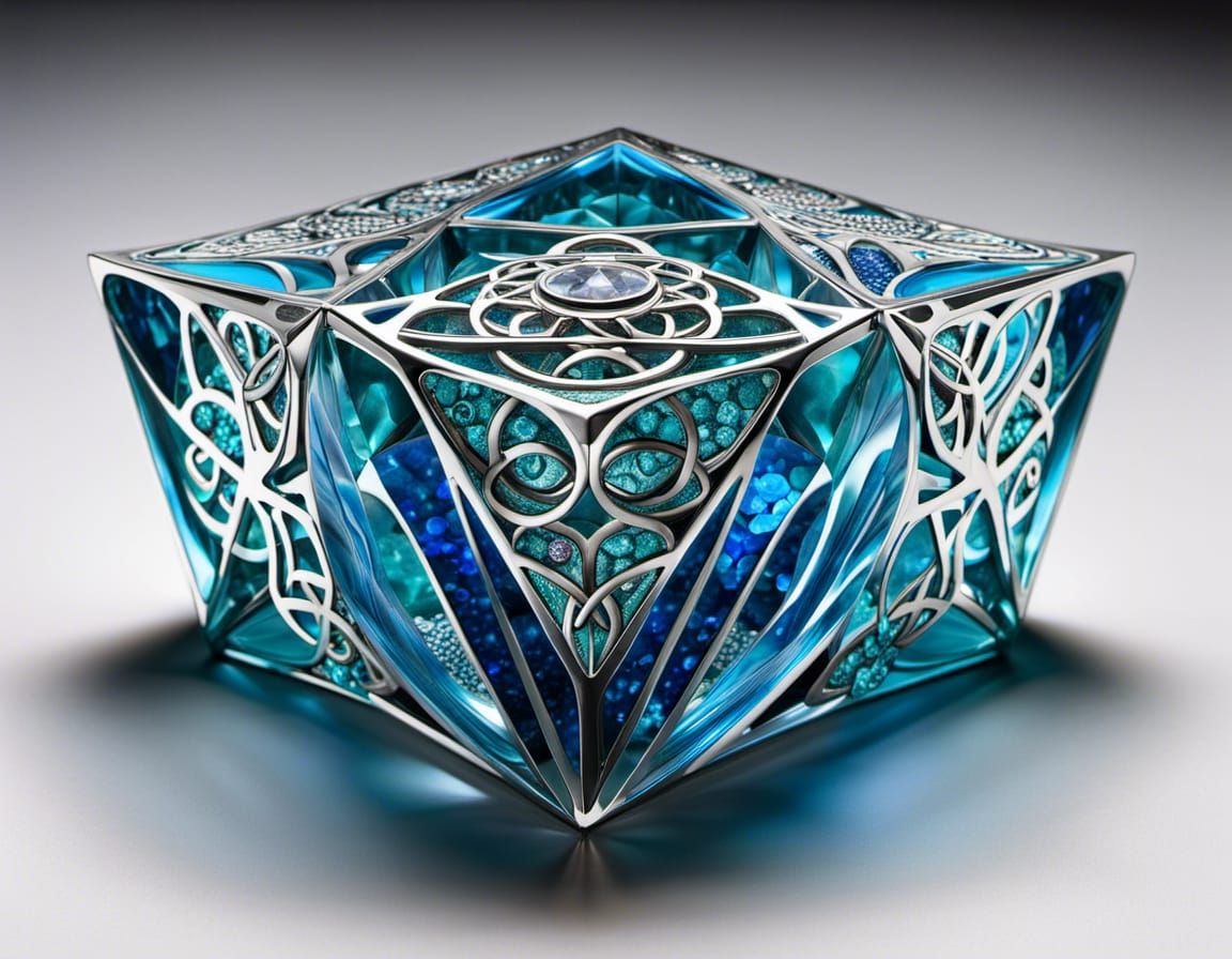 Celtic Fractal Wave with Geometric Refractions