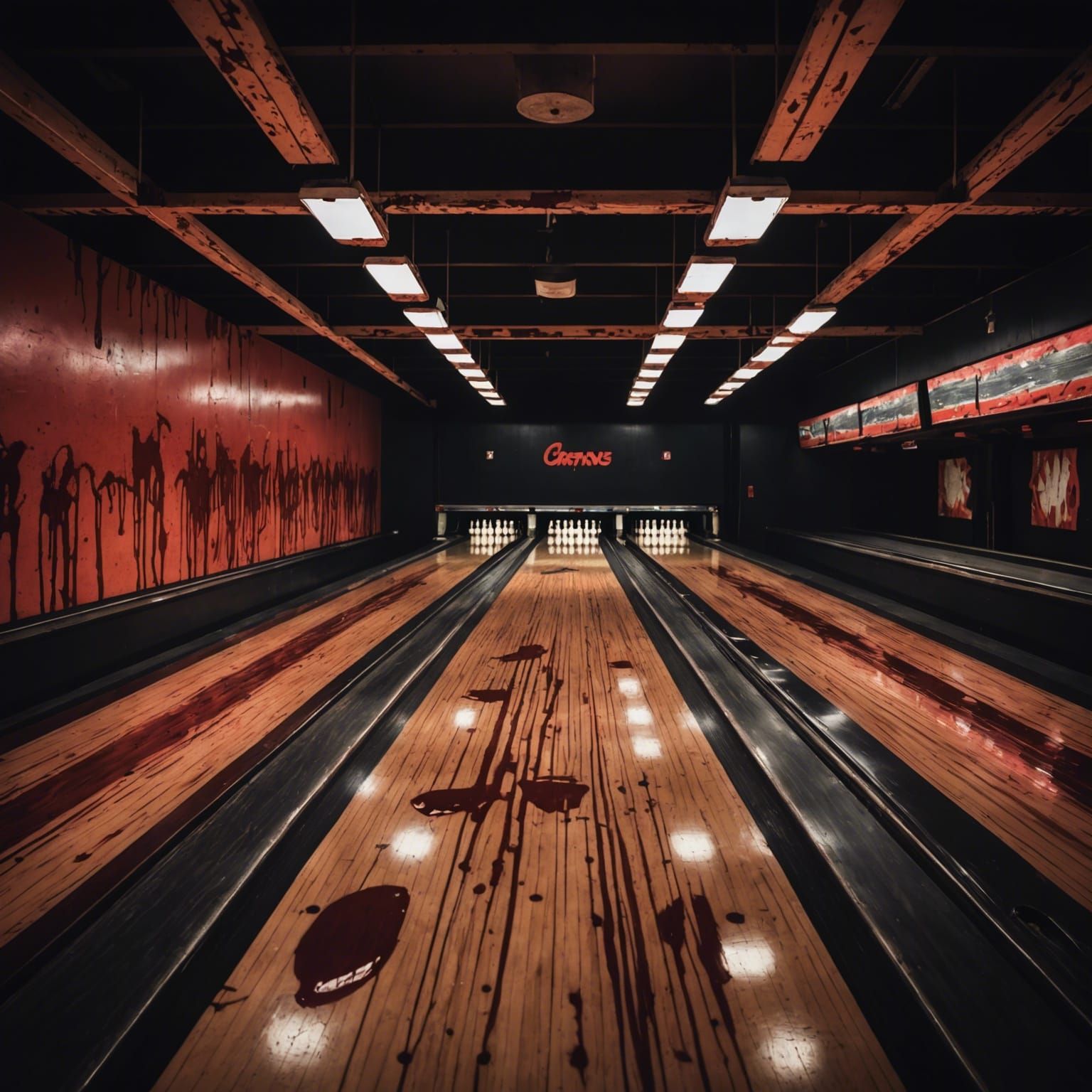Horrifying Blood-Stained Bowling Alley