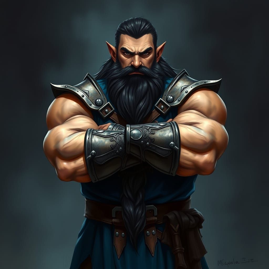 Fantasy Dwarf in Ornate Armor