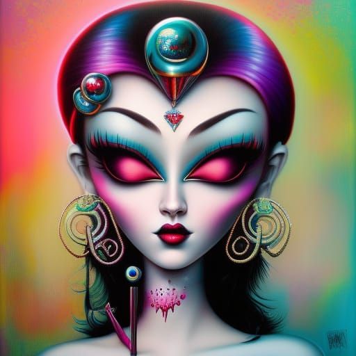 candycore futurist whimsical art