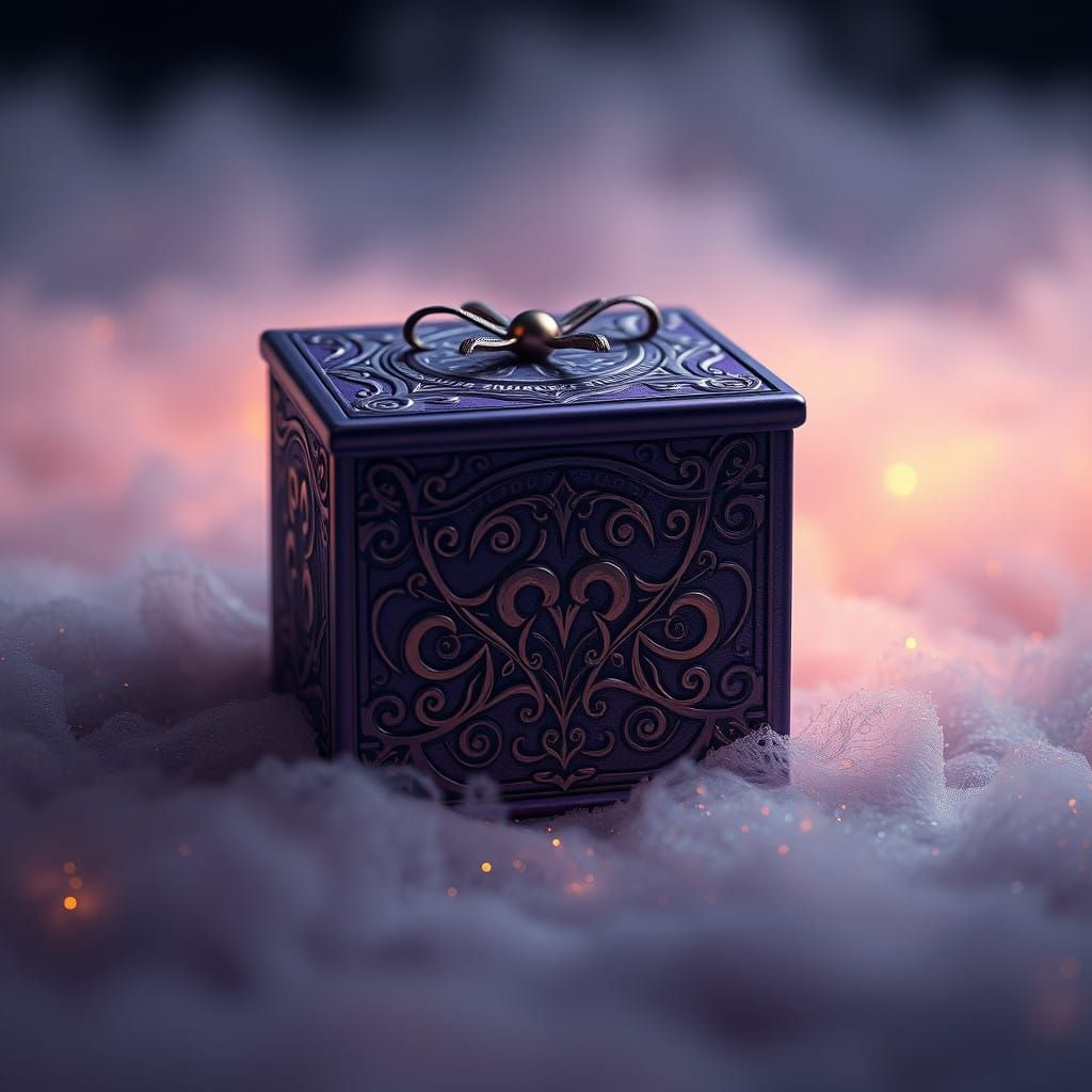 Luxurious Virgo Gift Box in Purple, Etched with Celestial Sy...