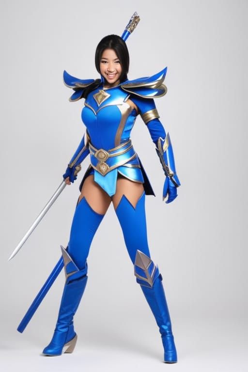Chun Li as Super Blue Masked Rider Illustration