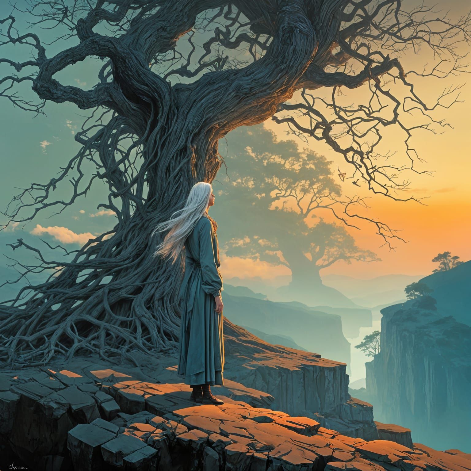 Ethereal Wind Scene with Delicate Textures