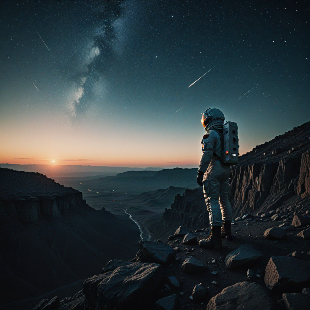 Astronaut on the Edge of the Cosmos