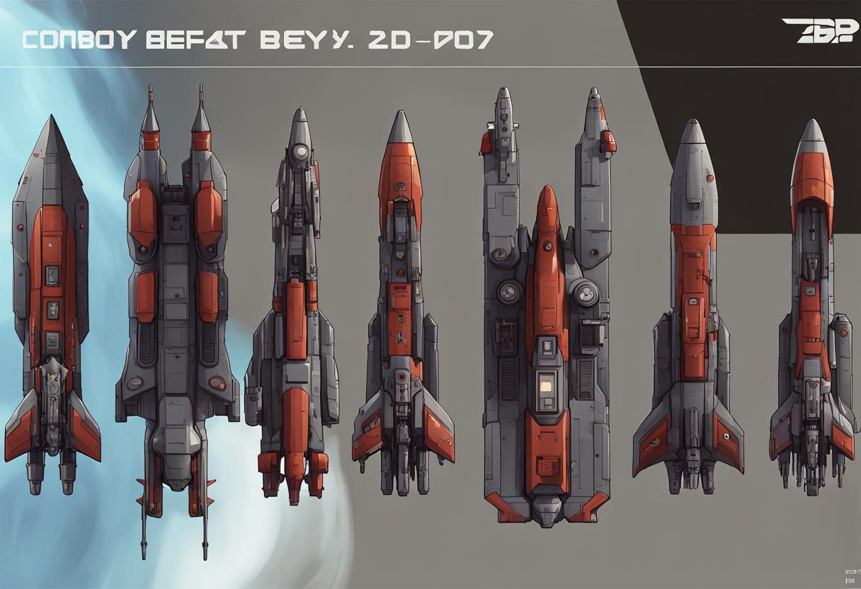 2D Sci-Fi Fighter Jet Game Asset Sheet
