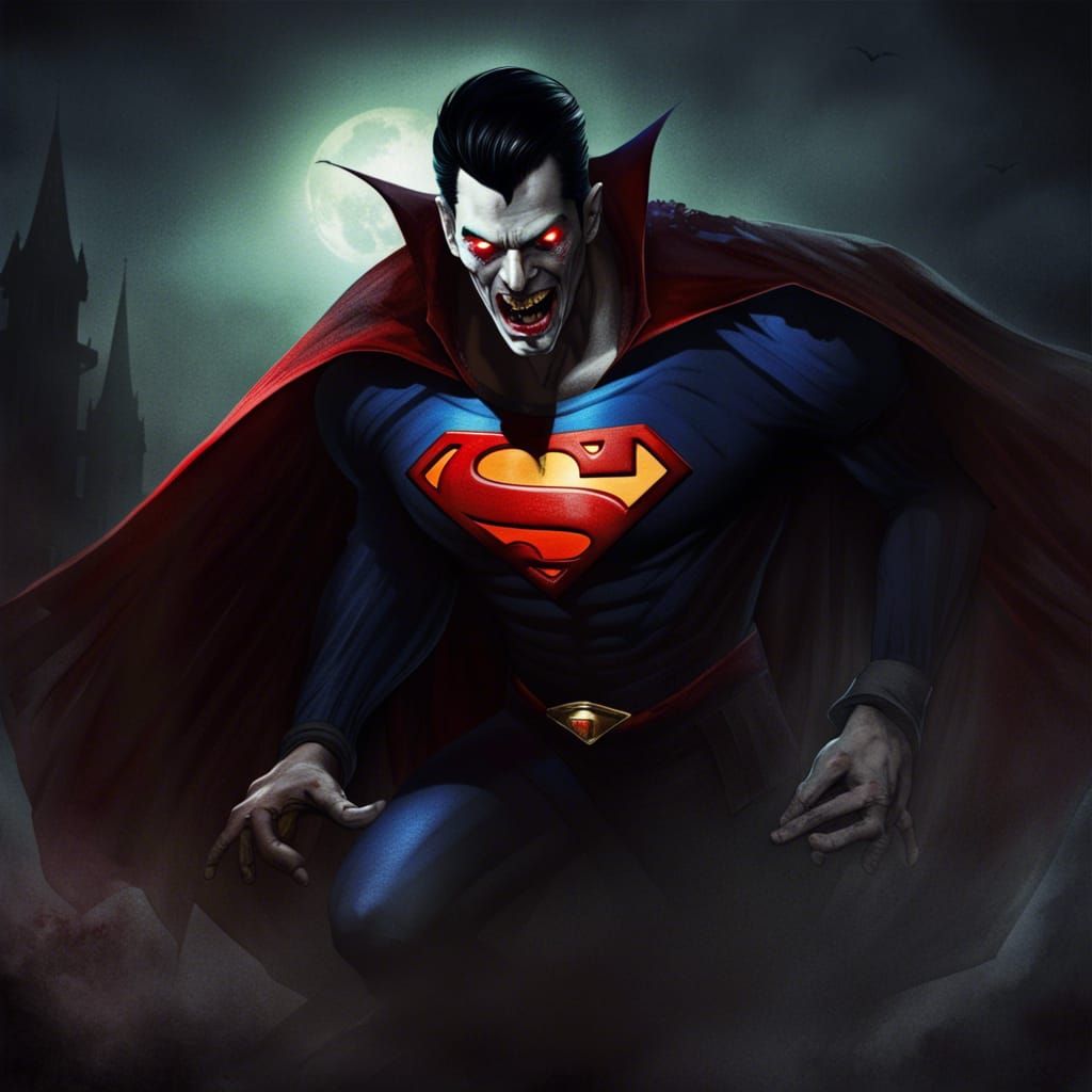 Scary Superman Vampire Transformation