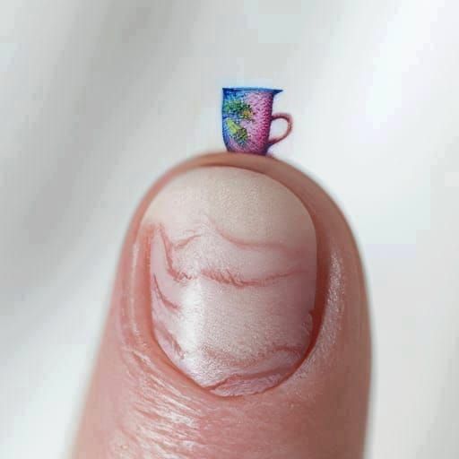 Hyperrealistic Teacup Still Life: Intricate Detail