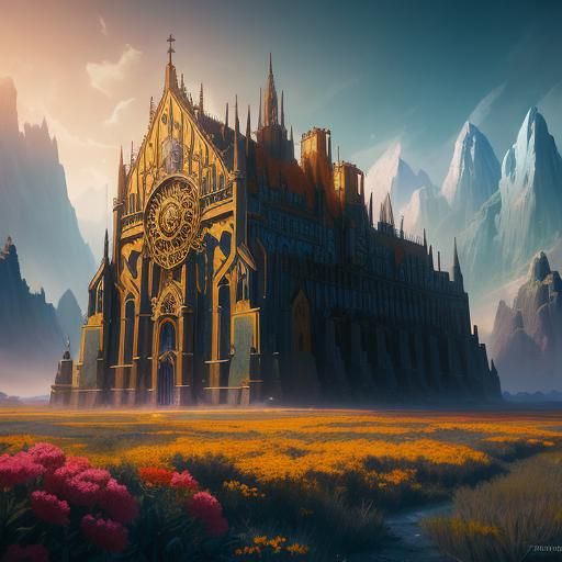 Edelweiss Fields: Detailed Matte Painting