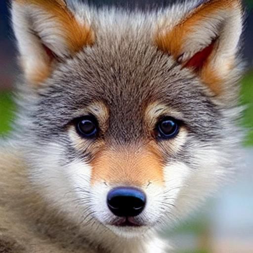 Adorable Baby Wolf Cub Image