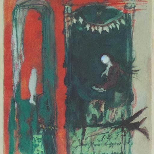 Vampire's Gift: Abstract Impressionism Portrait