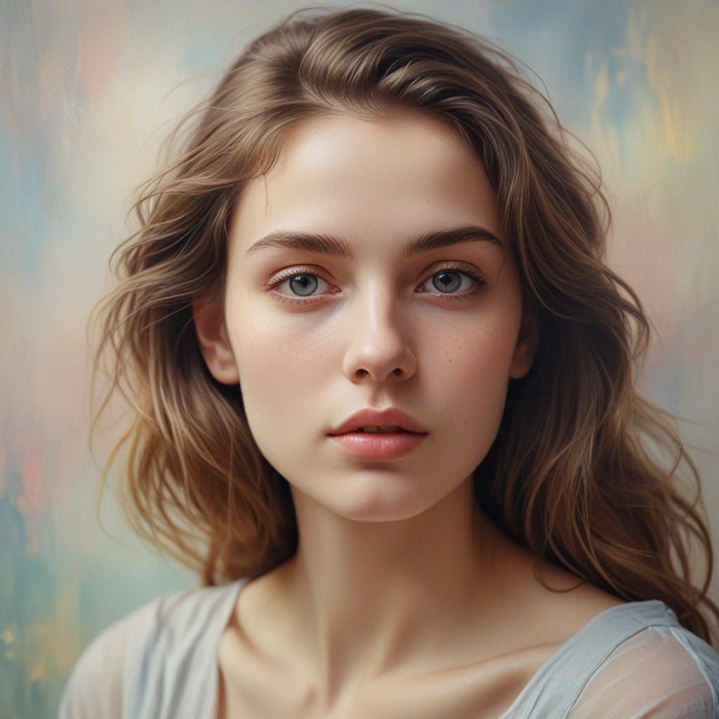 Ethereal Portrait of a Woman in Dreamy Surrealism Style