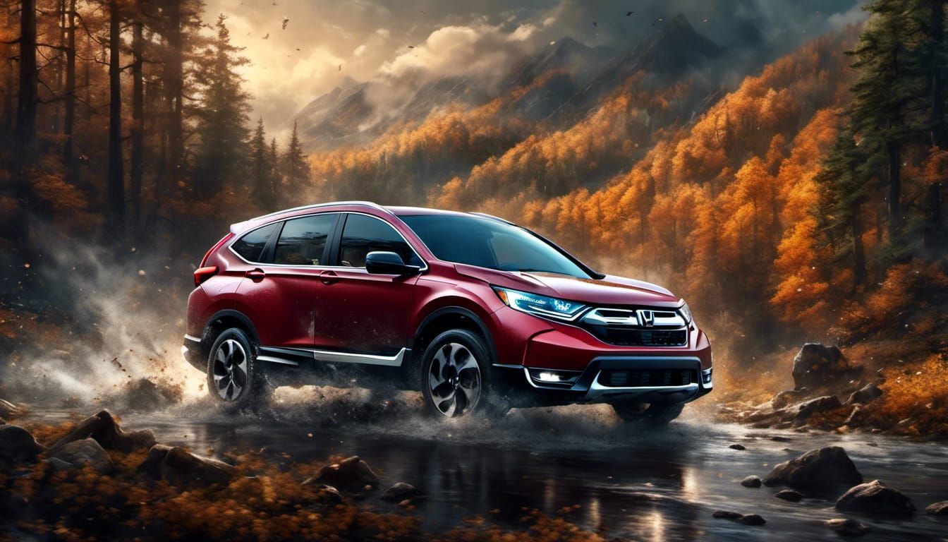 Honda CR-V on Winding Road in Pearlescent Colors