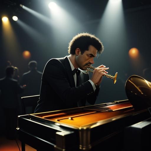 Animals Playing Jazz in Smoky Nightclub