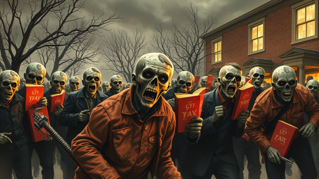 Holiday Chaos: Vintage-Style Zombies, Norman Rockwell Inspir...