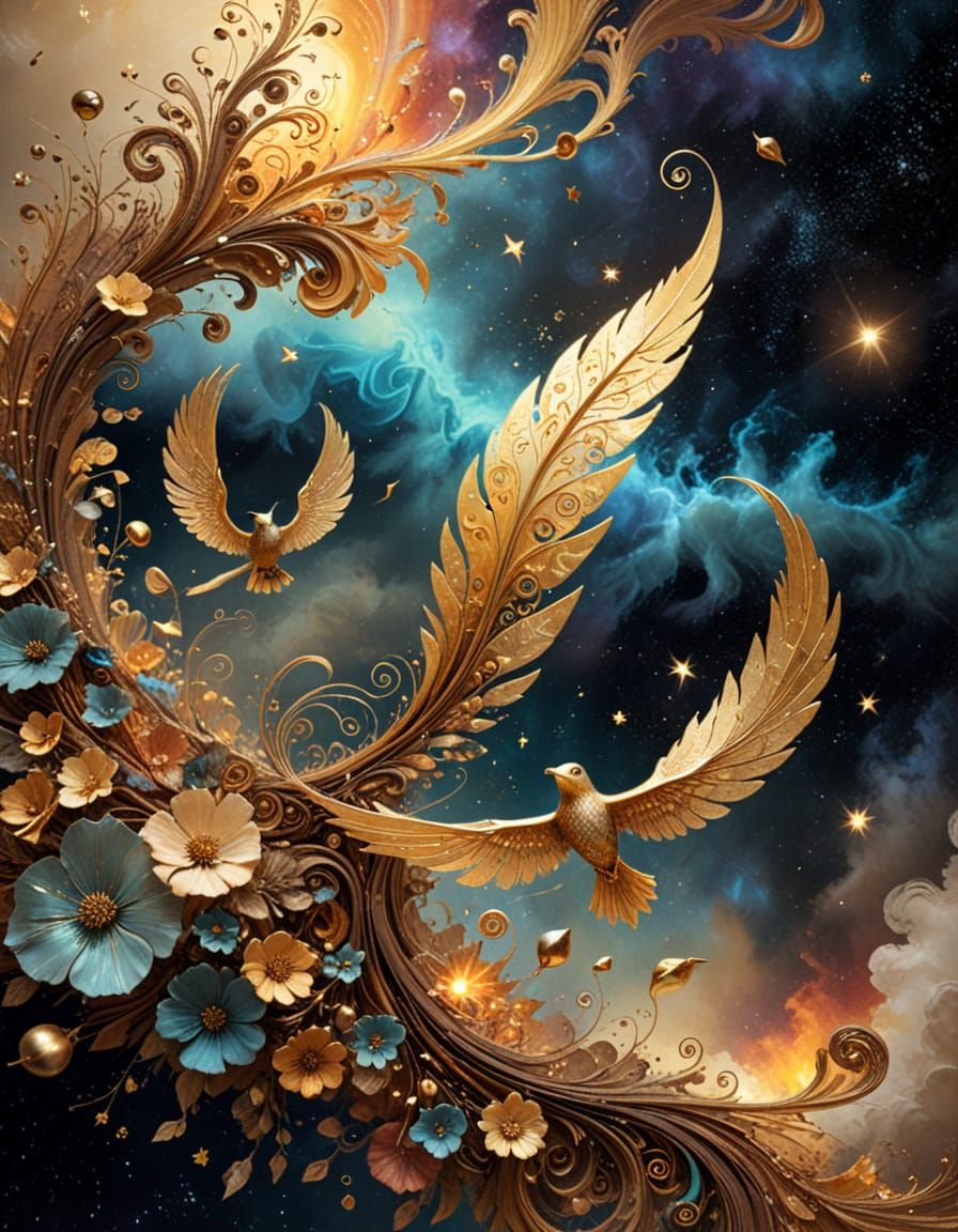 Surreal Space Fantasy Art: Harry Potter Reimagined