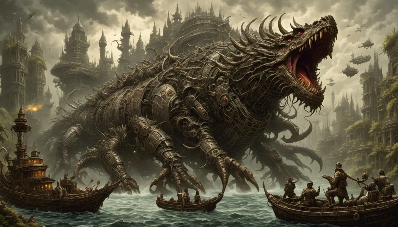 Draconic Beasts in Arcane Fluids