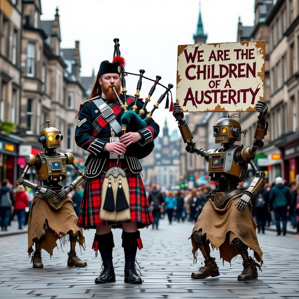 Bagpipes and Robots in Edinburgh: Cyberpunk Dystopia