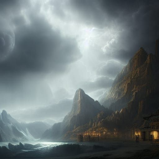 Epic and Detailed Digital Painting of Heaven