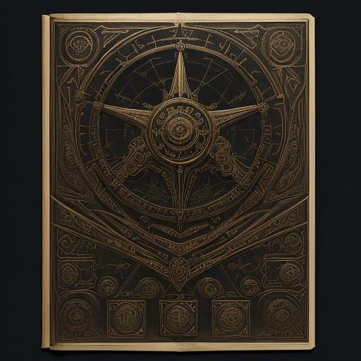 Ancient Dwemeri Tome with Intricate Bronze Binding and Steam...