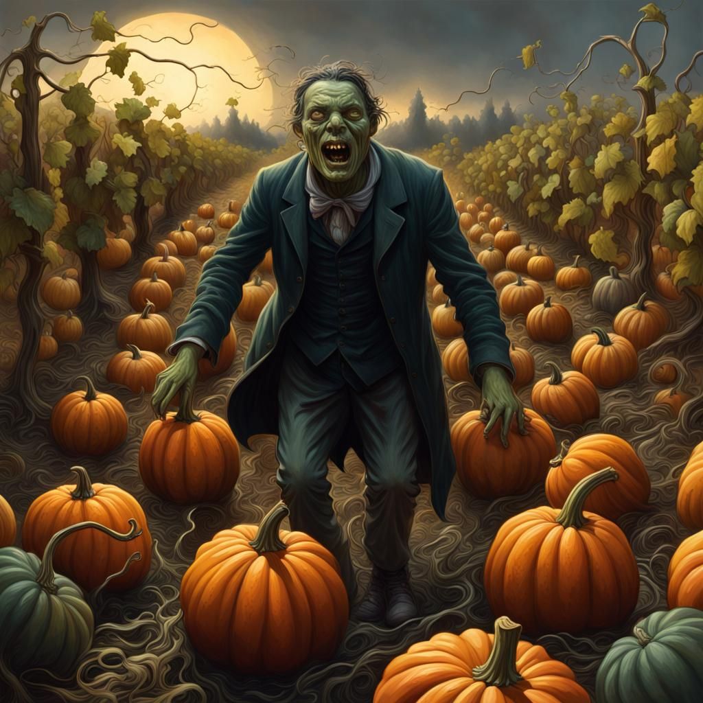 Animated Pumpkin Patch of Vine Creatures