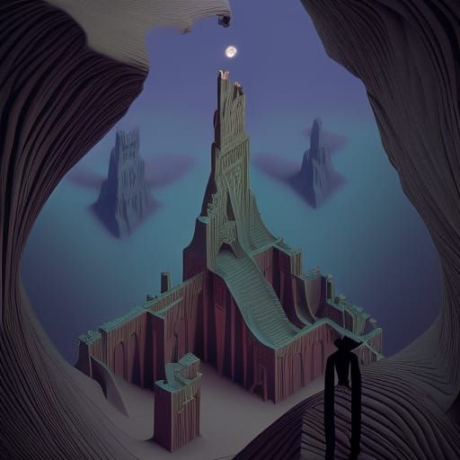 Monument Valley in Surreal Holographic Photography Style