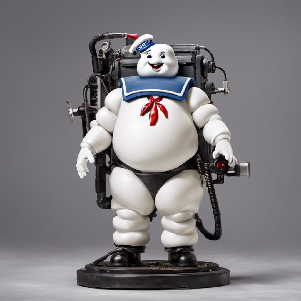 Stay Puft Marshmallow Man Attacks Ecto-1