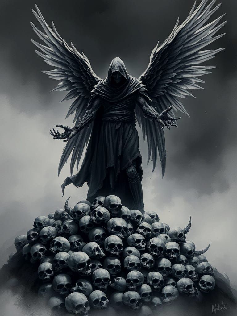 Dark Fantasy Angel of Death Concept Art