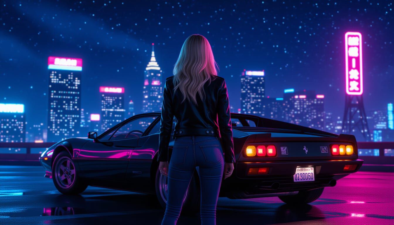 Neon Metropolis: Gothic Concept Art