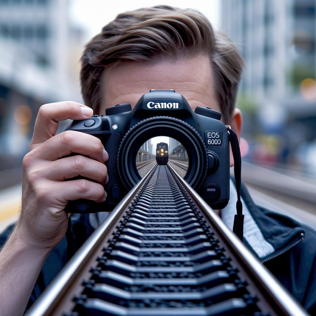 Surreal Train Track Continues Through Camera Lens