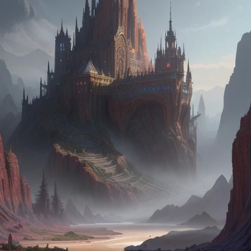 Fantastical Matte Painting in Deep Color