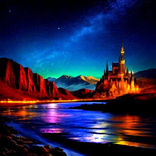 Glittery Scenic Alchemy Landscape