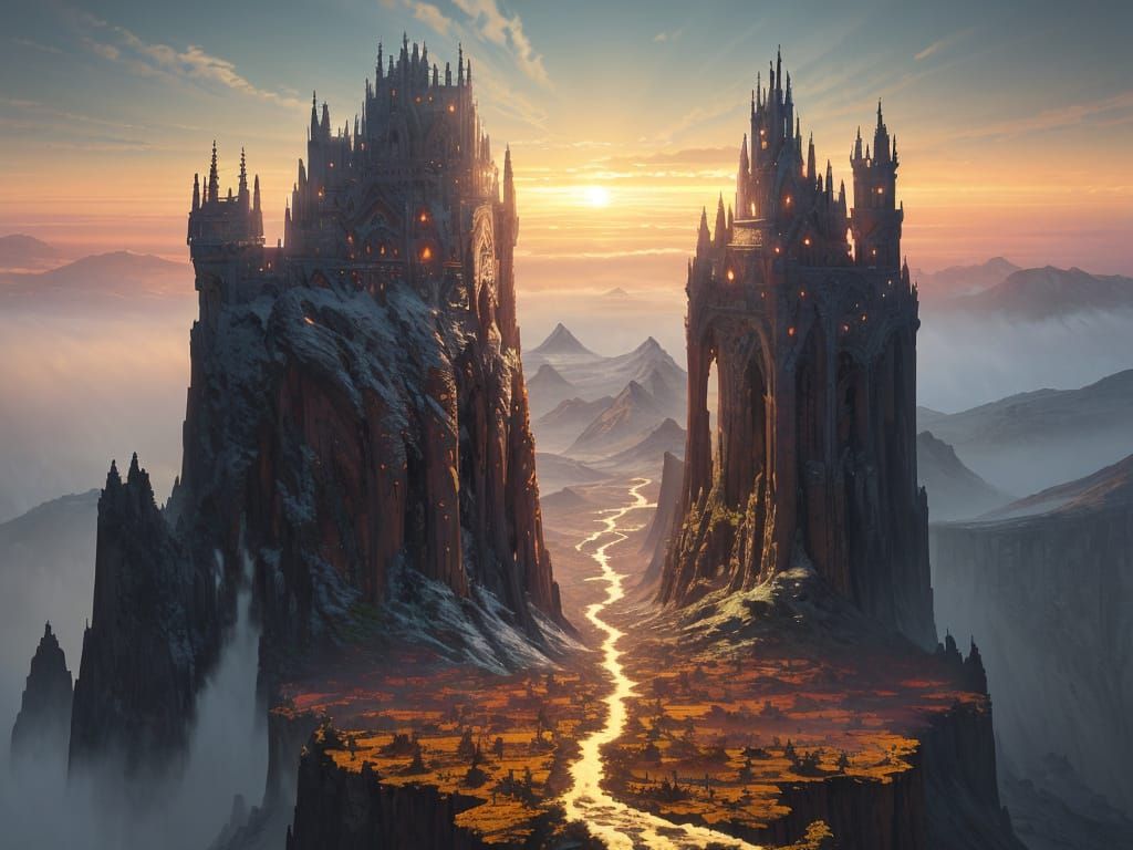 Nature's Change: Sunset Landscape with Chilly Winds and Warm...