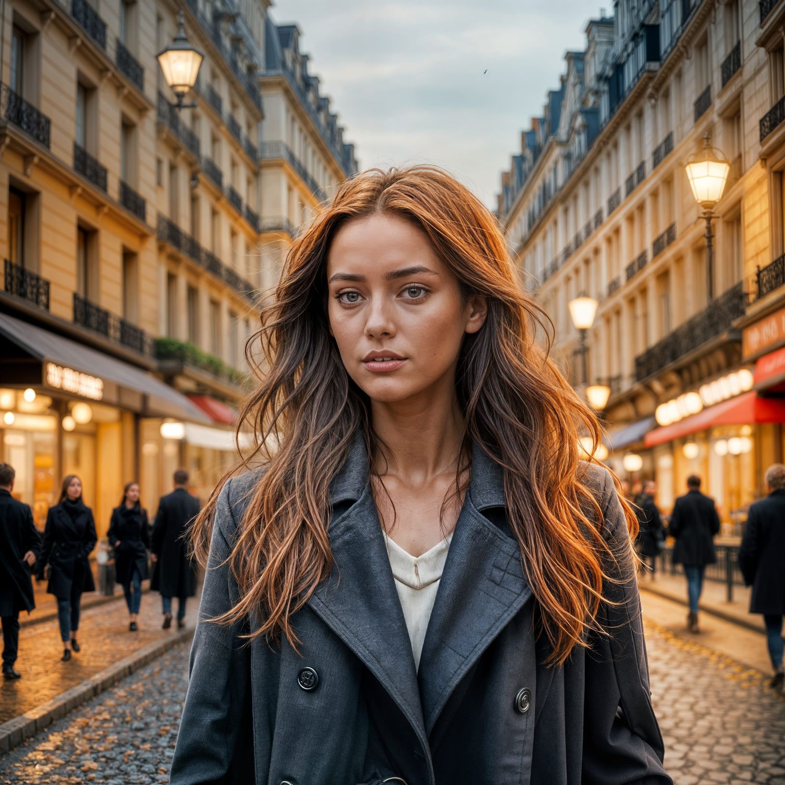 Elegant Parisian Woman Captured in Cinematic Style