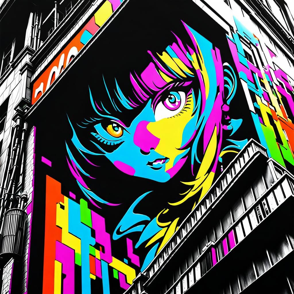 Colorful Graffiti Album Cover Design for Imagined DJ
