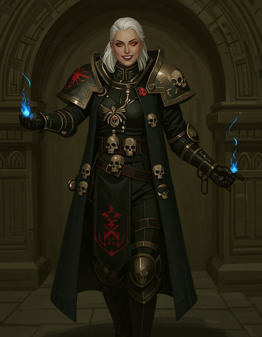 Warhammer 40k Inquisitor with Blue Fire