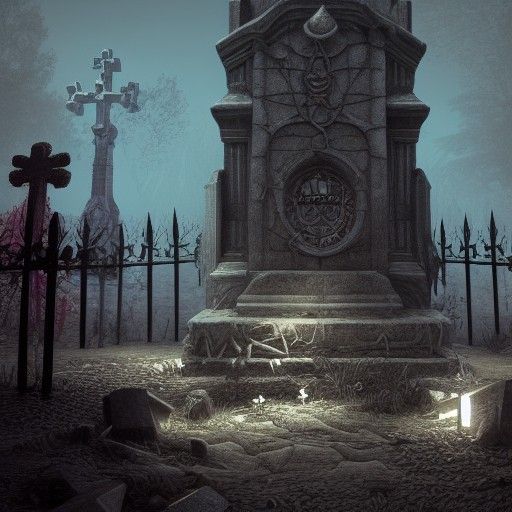 Ominous Crypt in Graveyard Concept Art
