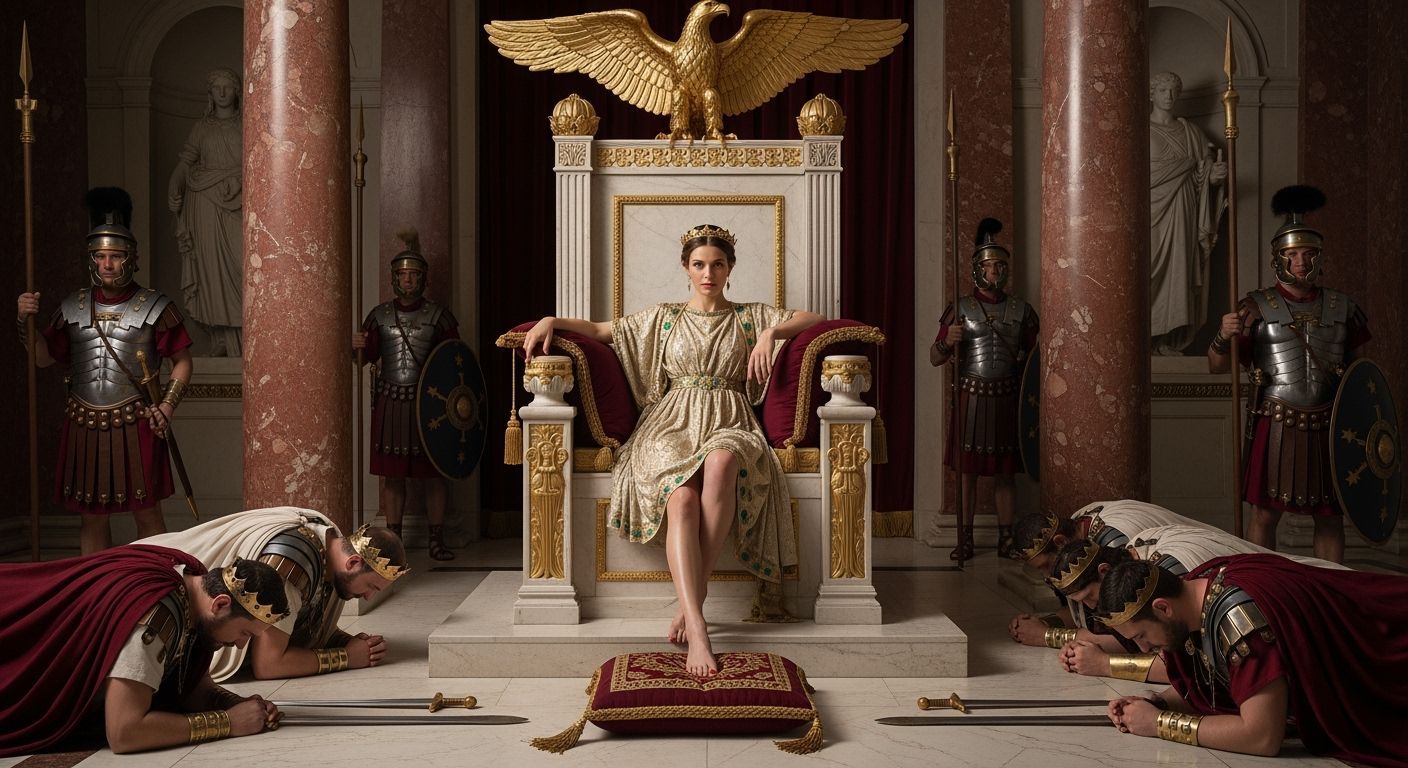 Empress Messalina on Lavish Throne